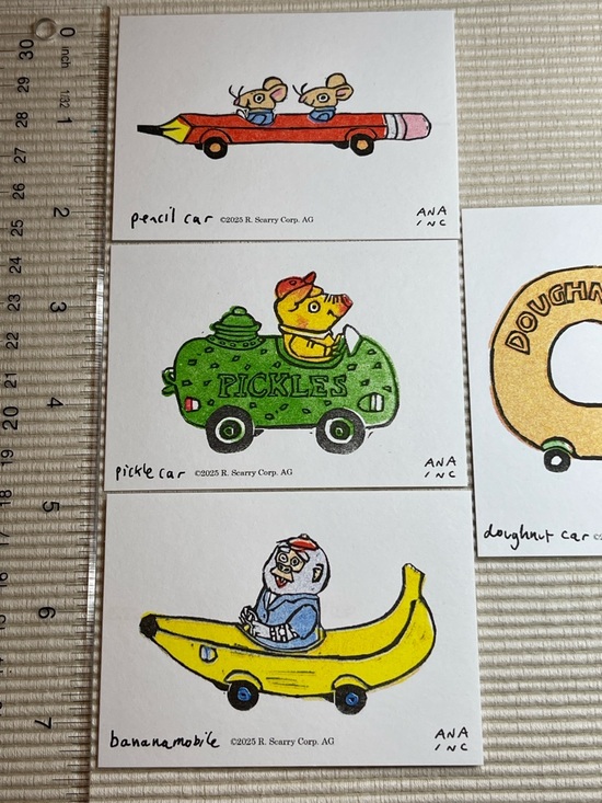 Anastasia Inciardi Mini Print Set (4) - Pencil, Pickle, Doughnut, Banana - Picture 5 of 5